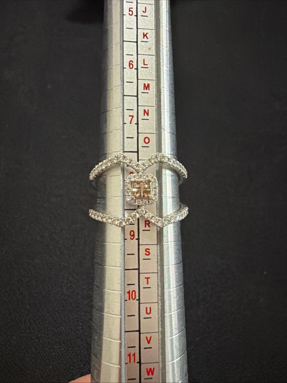 Le Vian 14k Vanilla Gold Chocolate Diamond Cross Cross Ring